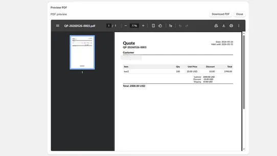 QuotePilot screenshot