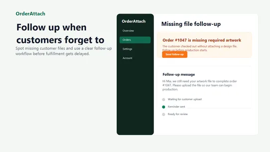 OrderAttach File Upload screenshot