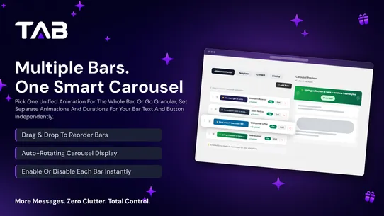 TAB: Turbo Announcement Bar screenshot