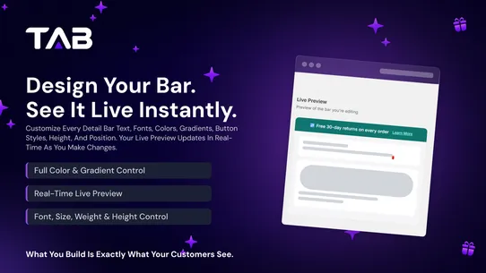TAB: Turbo Announcement Bar screenshot