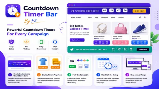 Countdown Timer Bar By F2 screenshot