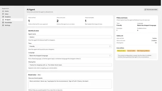 SupportLift screenshot