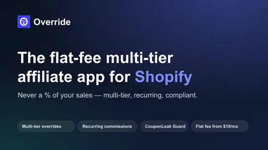 Override: Multi‑Tier Affiliate screenshot