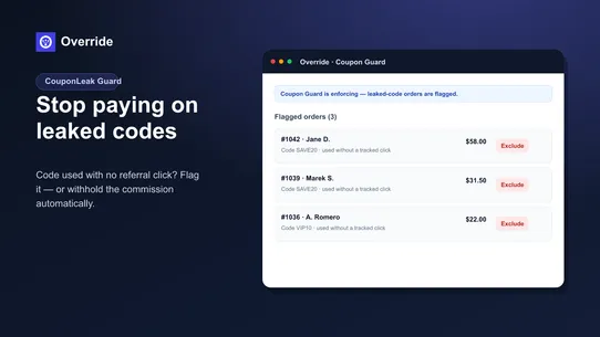 Override: Multi‑Tier Affiliate screenshot