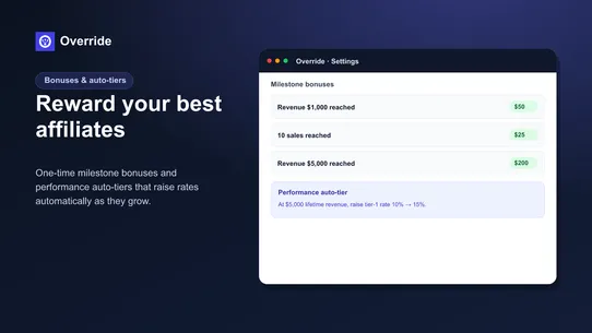 Override: Multi‑Tier Affiliate screenshot