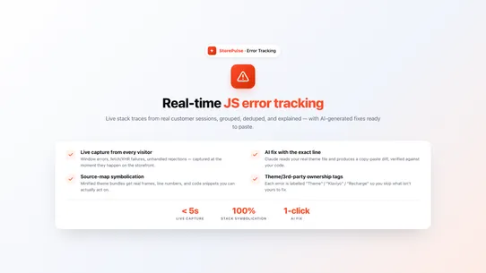 StorePulse: Errors Monitor AI screenshot