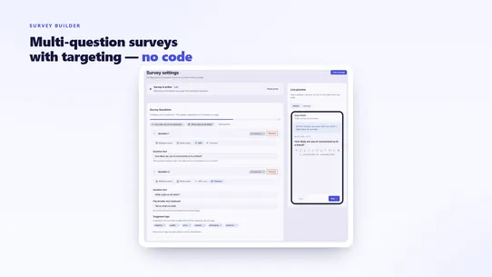 Zenith Post Purchase Survey screenshot