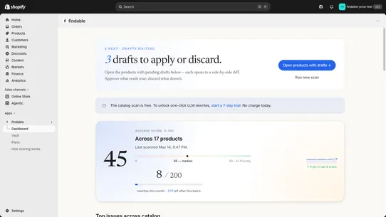 findable screenshot