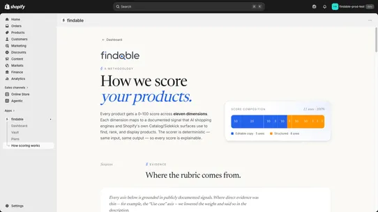 findable screenshot