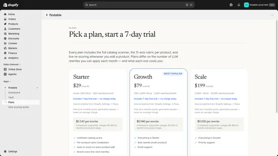 findable screenshot