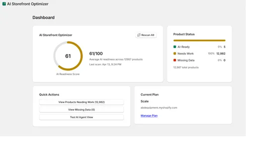 B2Sell AI Storefront Optimizer screenshot