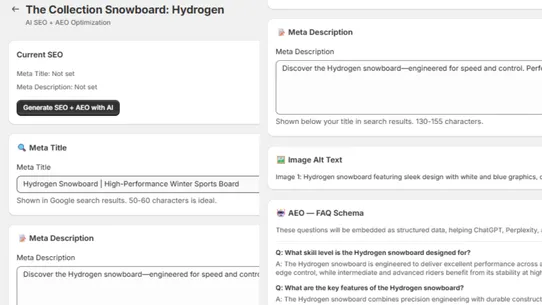 Axiom ‑ AI SEO &amp; AEO Optimizer screenshot