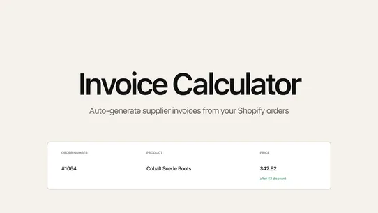 Invoice Calculator screenshot
