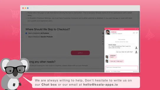 Koala Skip To Checkout screenshot