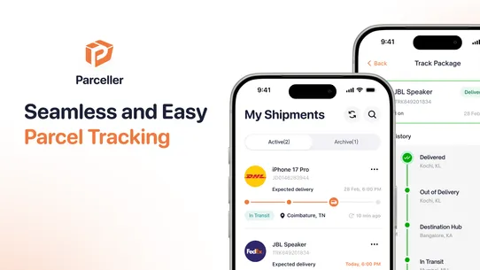 Parceler Order Tracking screenshot