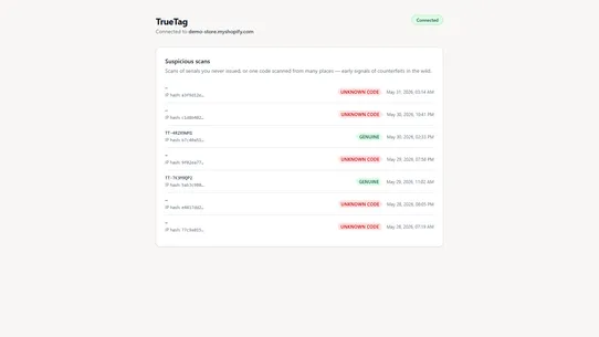 TrueTag: Verify &amp; Warranty screenshot