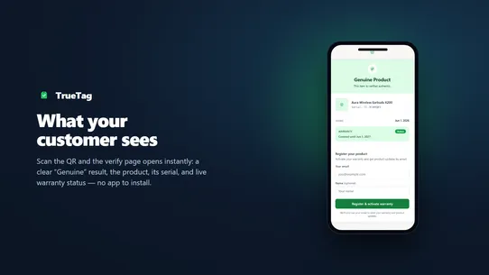 TrueTag: Verify &amp; Warranty screenshot
