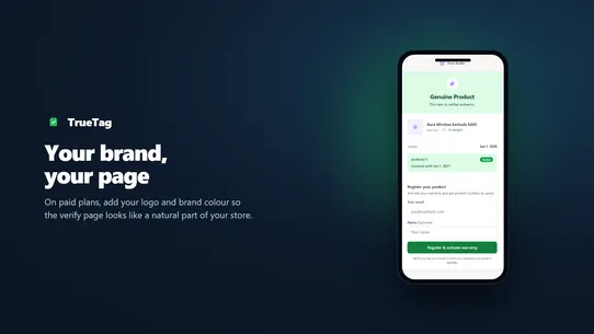 TrueTag: Verify &amp; Warranty screenshot