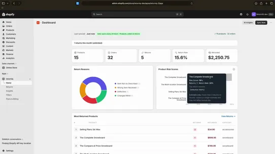 ReturnIQ: AI‑Powered Insights screenshot