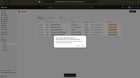 ReturnIQ: AI‑Powered Insights screenshot