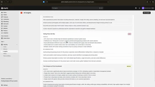 ReturnIQ: AI‑Powered Insights screenshot