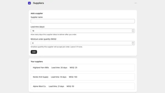 Restocked: Reorder Alerts screenshot
