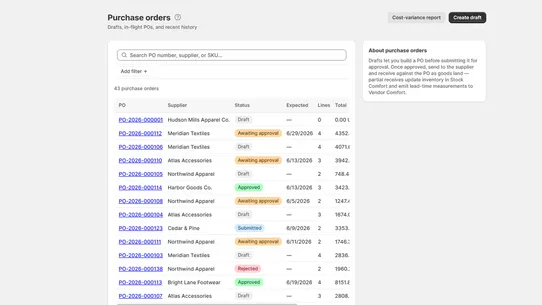 Purchase Comfort screenshot
