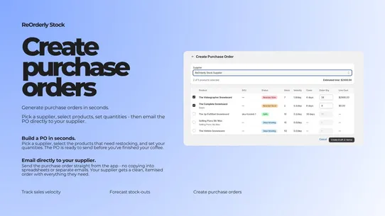 Reorderly Stock screenshot