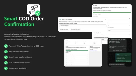 Smart COD Order Confirmation screenshot