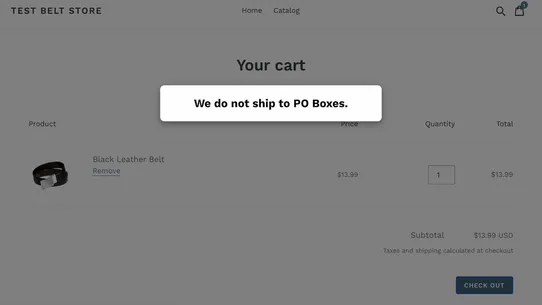 Mighty PO Box Blocker screenshot