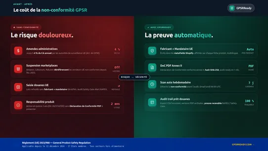 GPSRReady ‑ GPSR Compliance screenshot