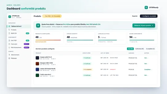 GPSRReady ‑ GPSR Compliance screenshot