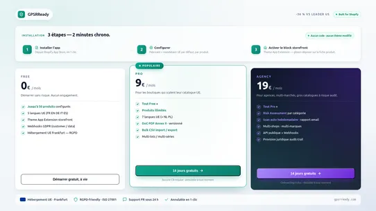GPSRReady ‑ GPSR Compliance screenshot