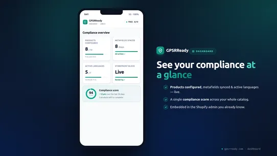 GPSRReady ‑ GPSR Compliance screenshot
