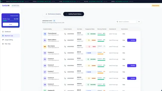 CartCall AI screenshot