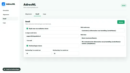 AdresNL screenshot