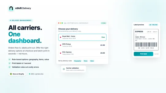 nShift Delivery screenshot