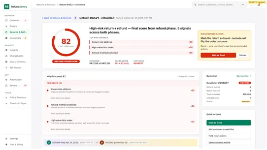 RefundSentry ‑ Return Fraud screenshot