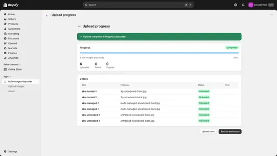 Bulk Image Importer screenshot