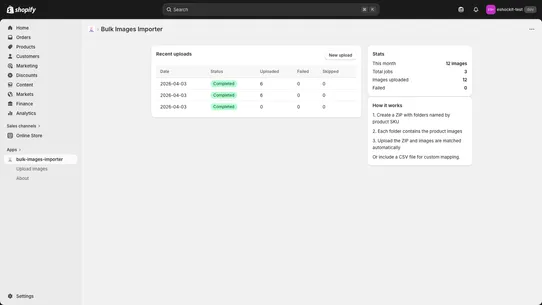 Bulk Image Importer screenshot