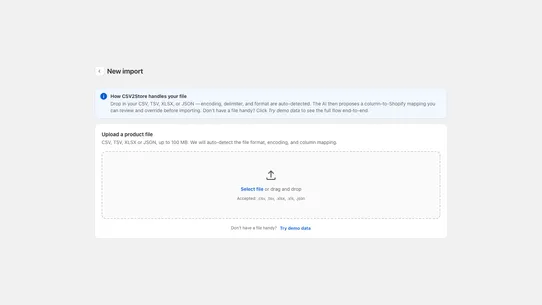 CSV2Store screenshot