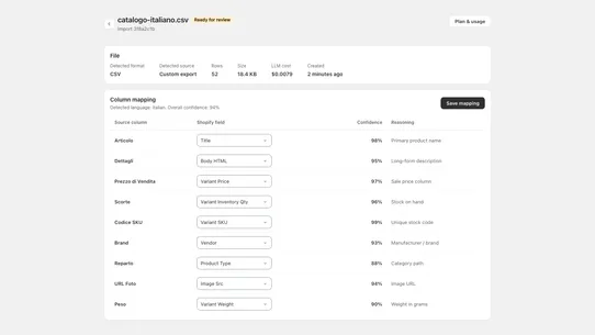 CSV2Store screenshot