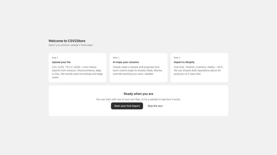 CSV2Store screenshot