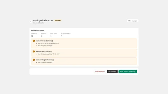 CSV2Store screenshot