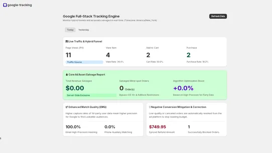 Google Full‑Stack Tracking Pro screenshot