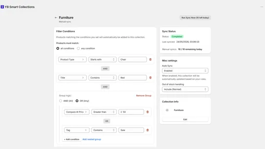 Yewbridge Smart Collections screenshot