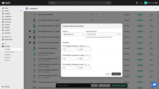 Shelflife: low stock forecasts screenshot