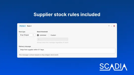 Scadia Dropship: Supplier Link screenshot
