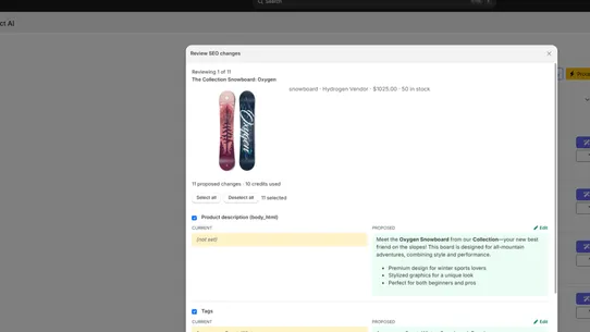 Hero: SEO Product AI screenshot