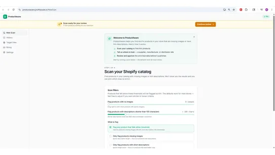 ProductAware screenshot